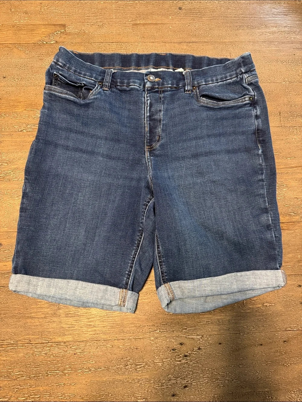 Denim & Co Denim Bermuda Shirts, Size 16P